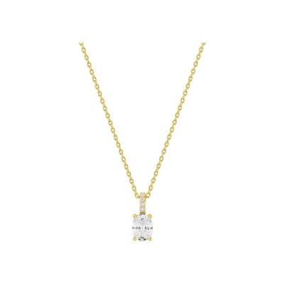 Collier en plaqué or et oxyde de zirconium