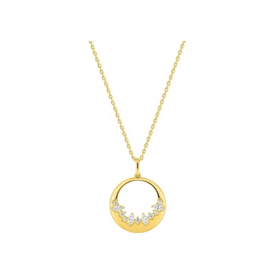 Collier en plaqué or et oxyde de zirconium
