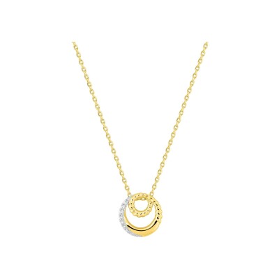 Collier en plaqué or et oxyde de zirconium