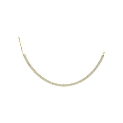 Collier en plaqué or et oxyde de zirconium