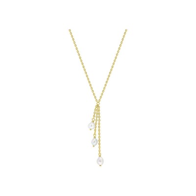 Collier en plaqué or et perle de culture d'eau douce