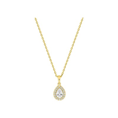 Collier en plaqué or et oxyde de zirconium