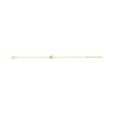 Bracelet en plaqué or et oxyde de zirconium