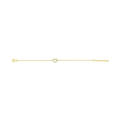 Bracelet en plaqué or et oxyde de zirconium