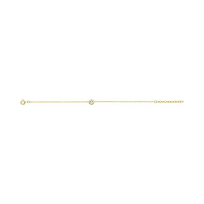 Bracelet en plaqué or et oxyde de zirconium