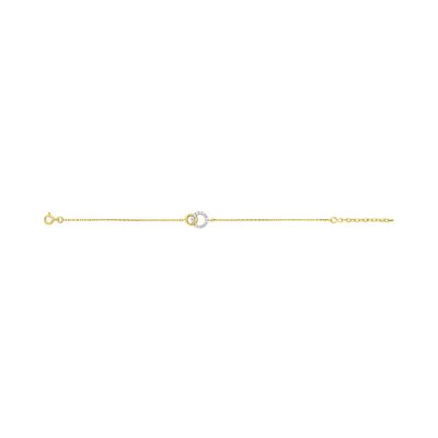 Bracelet en plaqué or et oxyde de zirconium
