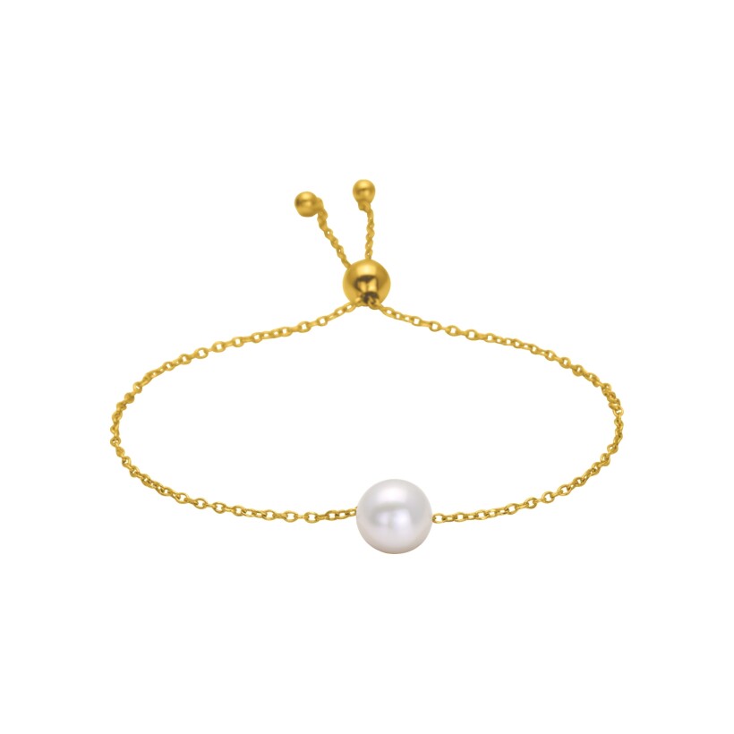 Bracelet en plaqué or et perle d'eau douce