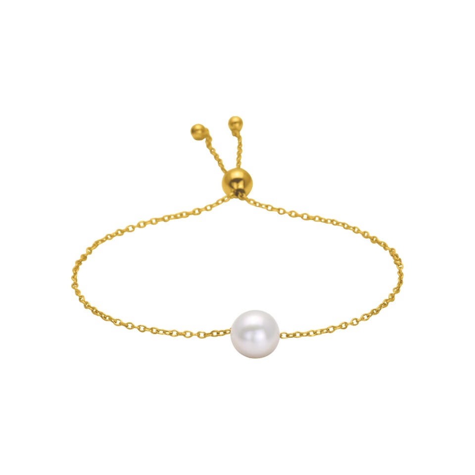Bracelet en plaqué or et perle d'eau douce