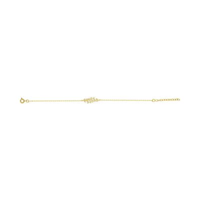 Bracelet en plaqué or et oxyde de zirconium