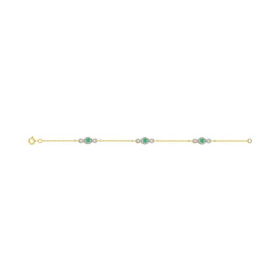 Bracelet en plaqué or et oxyde de zirconium