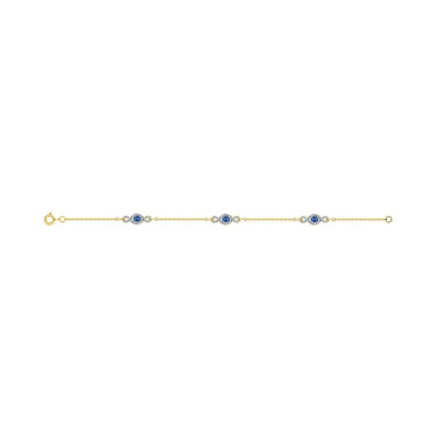 Bracelet en plaqué or et oxyde de zirconium