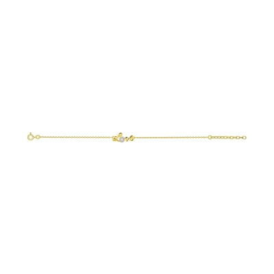 Bracelet en plaqué or et oxyde de zirconium