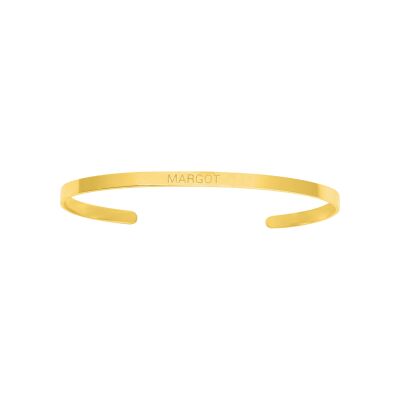 Bracelet rigide à graver en plaqué or