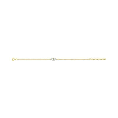 Bracelet en plaqué or et oxyde de zirconium