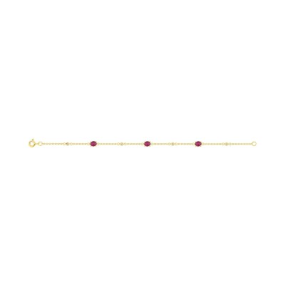 Bracelet en plaqué or et oxyde de zirconium