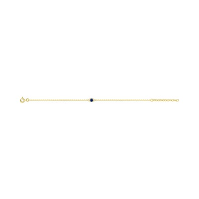 Bracelet en plaqué or et oxyde de zirconium