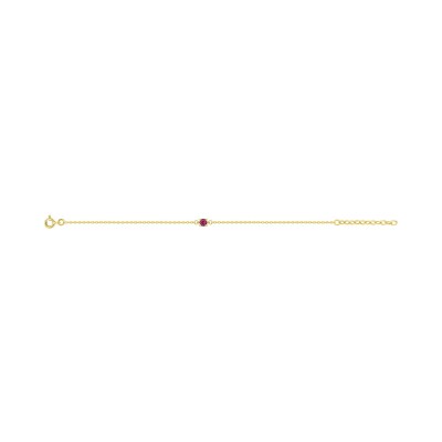 Bracelet en plaqué or et oxyde de zirconium