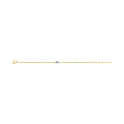 Bracelet en plaqué or et oxyde de zirconium