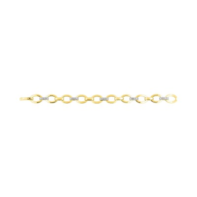 Bracelet en plaqué or et oxyde de zirconium