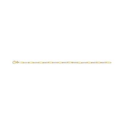 Bracelet en plaqué or et oxyde de zirconium