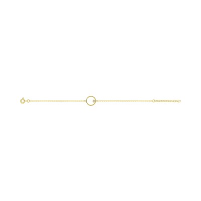 Bracelet en plaqué or et oxyde de zirconium