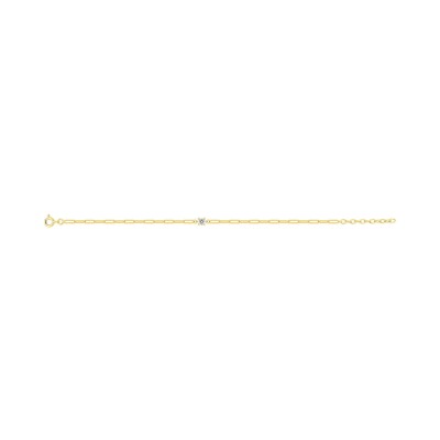 Bracelet en plaqué or et oxyde de zirconium