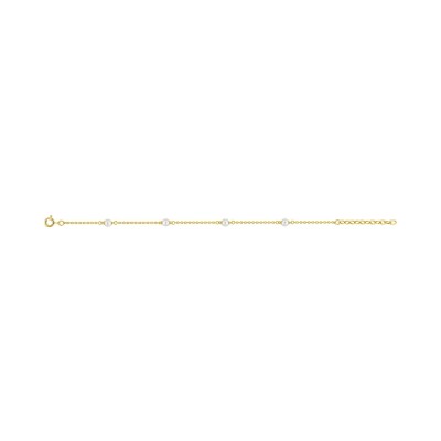 Bracelet en plaqué or et perle d'imitation