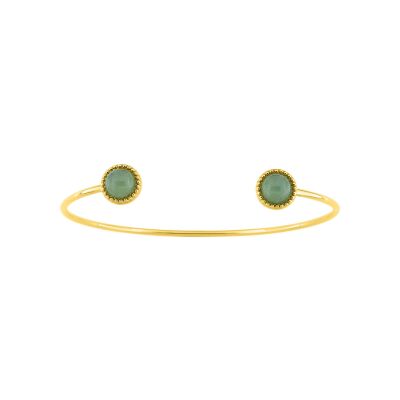 Bracelet Jonc en plaqué or et aventurine