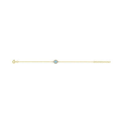 Bracelet en plaqué or et oxyde de zirconium