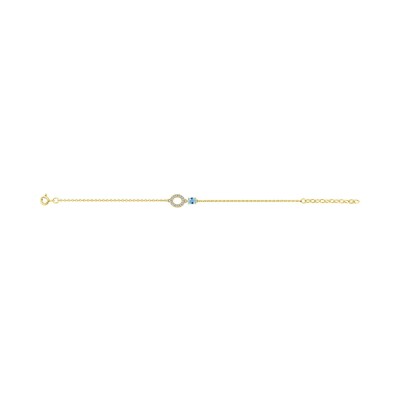 Bracelet en plaqué or et oxyde de zirconium