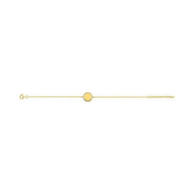 Bracelet en plaqué or et oxyde de zirconium