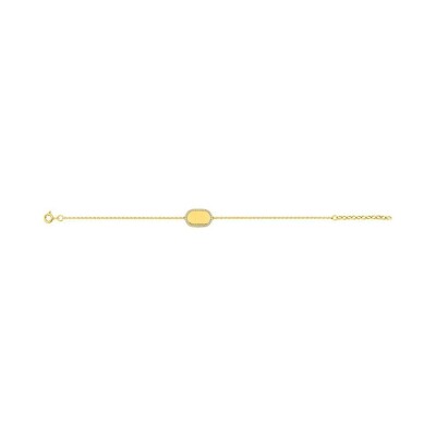 Bracelet en plaqué or et oxyde de zirconium