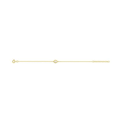 Bracelet en plaqué or et perle de culture