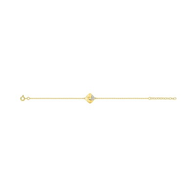 Bracelet en plaqué or et oxyde de zirconium