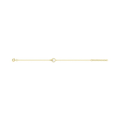 Bracelet en plaqué or et oxyde de zirconium