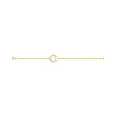 Bracelet en plaqué or et oxyde de zirconium