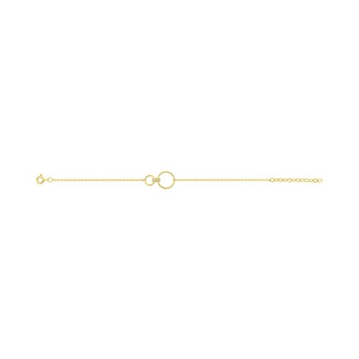 Bracelet en plaqué or et oxyde de zirconium