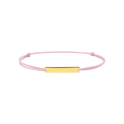 Bracelet corde à graver en plaqué or