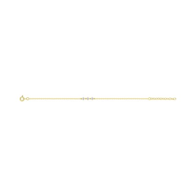 Bracelet en plaqué or et oxyde de zirconium