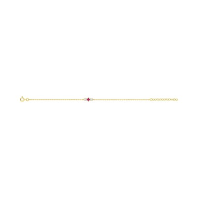 Bracelet en plaqué or et oxyde de zirconium