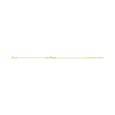Bracelet en plaqué or et oxyde de zirconium