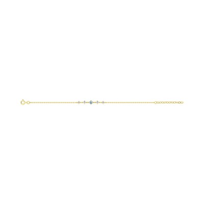 Bracelet en plaqué or et oxyde de zirconium