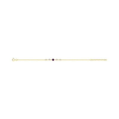 Bracelet en plaqué or et oxyde de zirconium