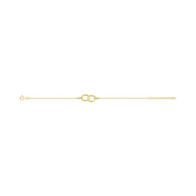 Bracelet en plaqué or et oxyde de zirconium