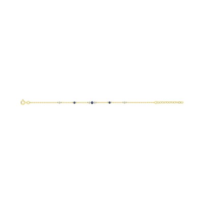Bracelet en plaqué or et oxyde de zirconium