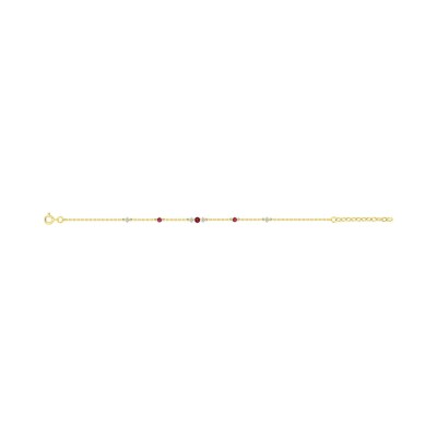 Bracelet en plaqué or et oxyde de zirconium