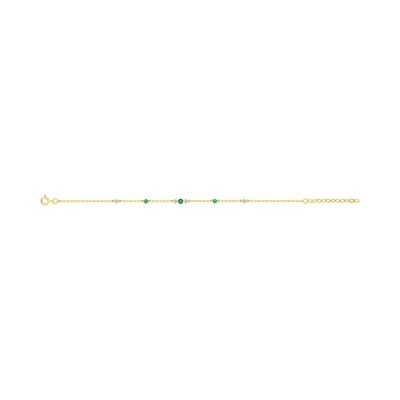 Bracelet en plaqué or et oxyde de zirconium