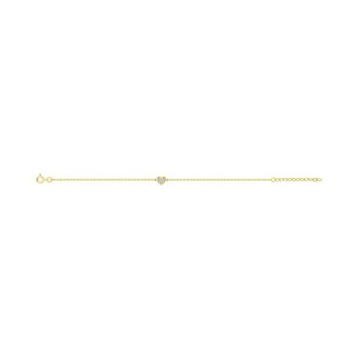 Bracelet en plaqué or et oxyde de zirconium