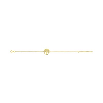 Bracelet en plaqué or et oxyde de zirconium