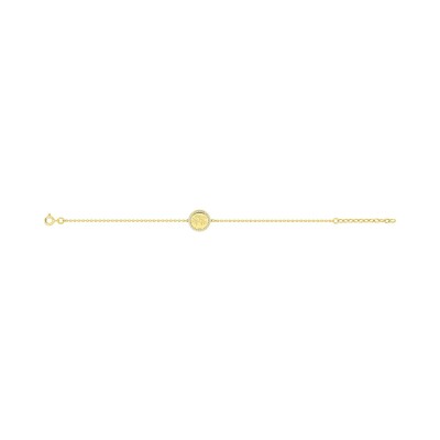 Bracelet en plaqué or et oxyde de zirconium
